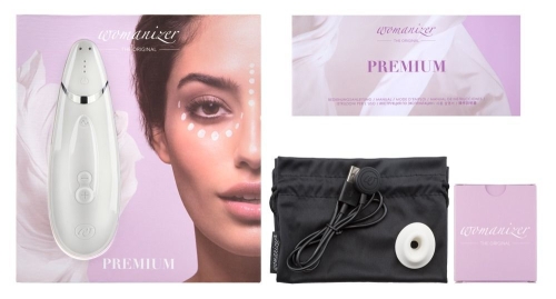 Вакуумний кліторальний масажер з автопілотом білий Womanizer Premium - 8