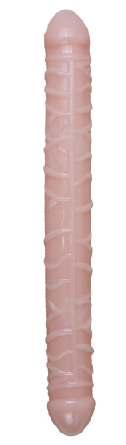 Подвійний фалоімітатор реалістик тілесного кольору Boss Series Flexible Double Dong - 2