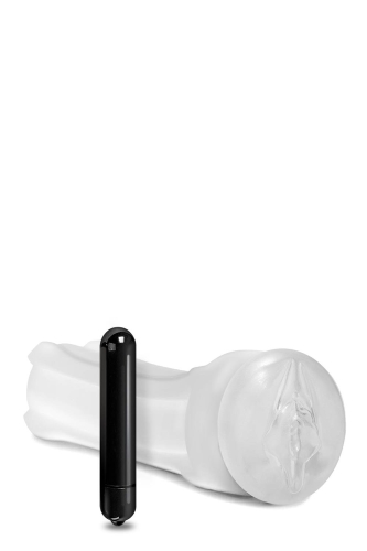 Мастурбатор вагіну з вібрацією прозорого кольору Happy Ending Vibrating Shower Stroker Self Lubricating Pussy - 4