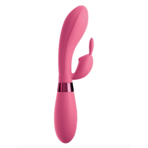 Вибратор с отростком для клитора розового цвета Pipedream OMG Selfie Silicone Vibrator - 2