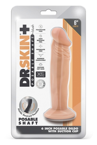 Фалоімітатор гнучкий на присосці тілесного кольору Blush POSABLE DILDO - 2