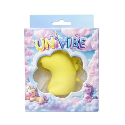 Стимулятор клітора Пульсатор Єдиноріг жовтий UNIVIBE 5 режимів - 2