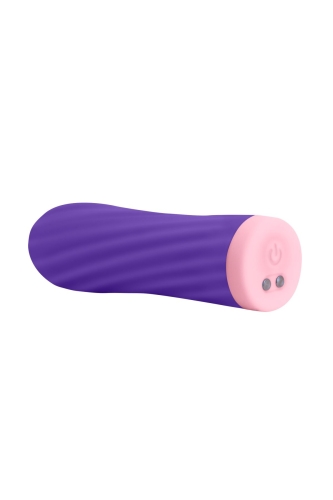 Вибропуля с ребристой поверхностью для клитора фиолетовая S Pleasures Bullets Twist &amp;amp; Shout Cerise - 2