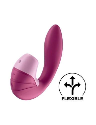 Вакуумний вібратор для стимуляції клітора і точки G бордовий Satisfyer Supernova - 1