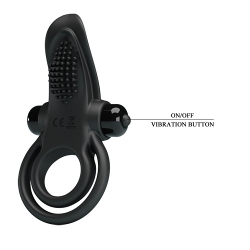 Кільце ерекційне з вібро-стимулятором клітора Pretty Love Vibrant penis ring BI-210203 - 8