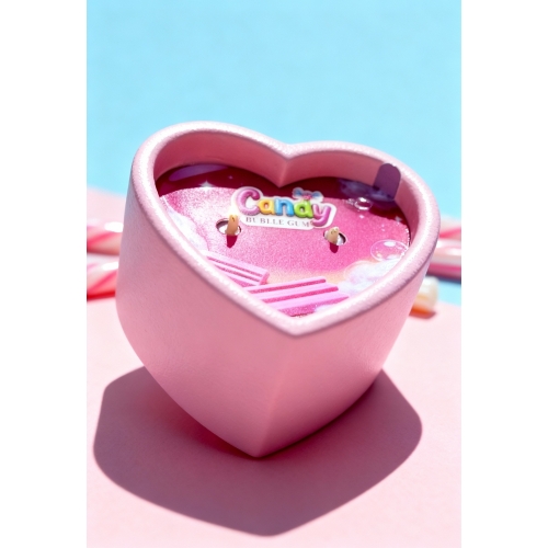 Масажна свічка у формі серця з ароматом жуйки Candy Bubble Gum 70 мл - 31