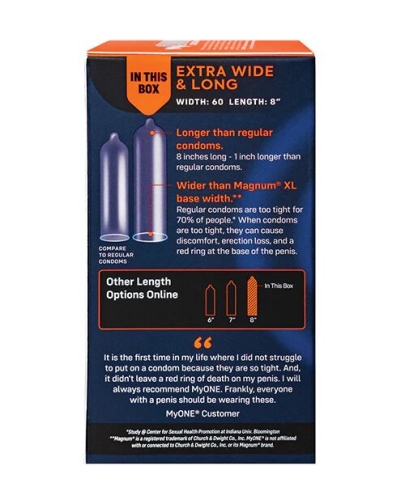 Презервативи зі збільшеними розмірами MyONE Extra Wide &amp;amp; Long 10 штук - 3