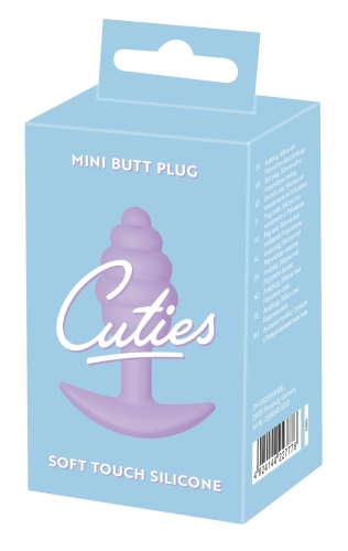 Анальна пробка ребриста фіолетового кольору Soft Silicone Mini Butt Plug - 4