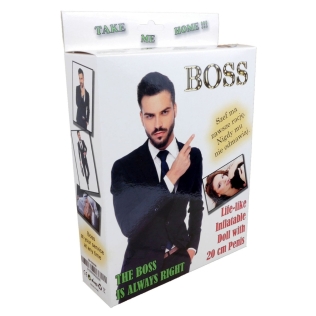 Надувная кукла с напечатанным лицом и членом телесного цвета Boss of toys Boss Series
