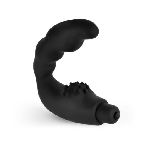 Анальний вібромасажер з пухирцями для клітора чорного кольору Vscnovelty Perfect Vibrating Prostate Massager - 2
