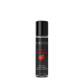 Съедобный лубрикант с клубничным ароматом для орального секса WICKED AQUA 30ML