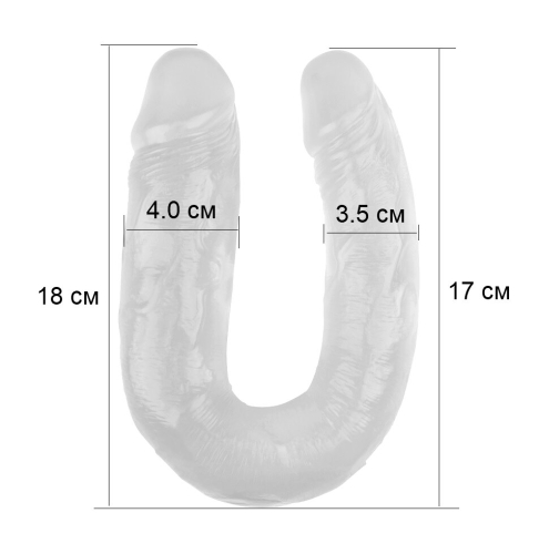 Подвійний фалоімітатор прозорий CHISA 14 Inch Dildo - 3