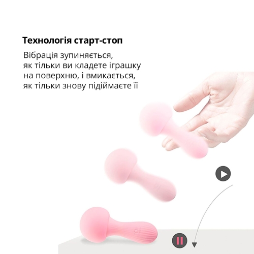 Чудовий вібромасажер для клітора та ерогенних зон блакитний Otouch MUSHROOM - 4