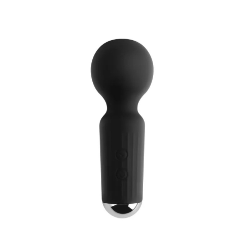 Мини вибратор для клитора Deluxe Extra Powerful Mini Wand Massager черного цвета - 2
