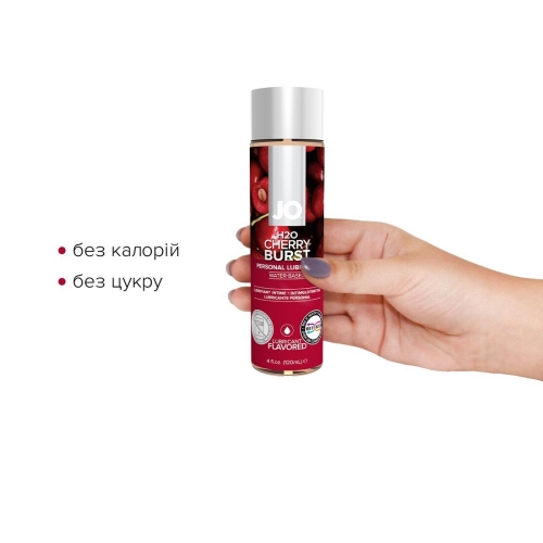 Лубрикант съедобный для оральных ласк вкус вишни System JO H2O 120 мл - 2