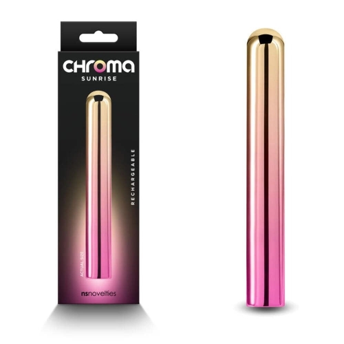 Вибратор вагинальный розово золотистый NS Novelties Chroma размер L - 1