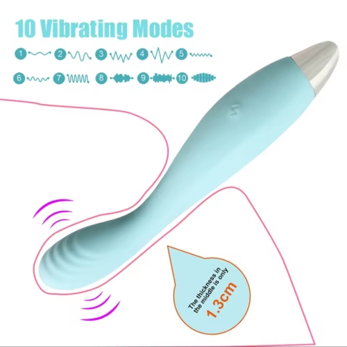 Вагінальний вібратор та для точки G блакитний Blue massager Flamingo - 3