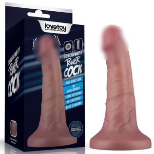 Вібратор реалістичний на присосці тілесного кольору Lovetoy Dual Density Power Cock