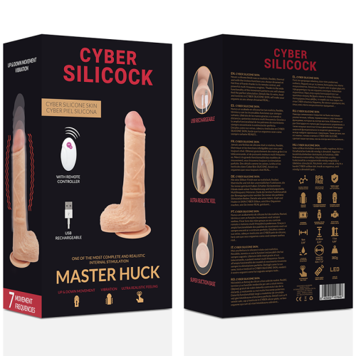 Реалістичний вібратор із фрикціями Master Ben CYBER SILICOCK тілесного кольору - 5