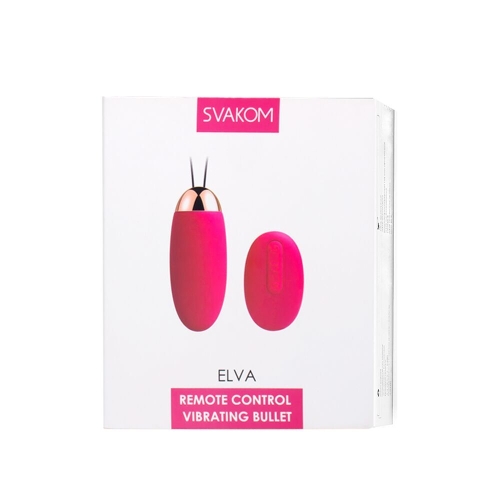 Виброяйцо с пультом ДУ красное силиконовое Svakom (Сваком) Elva Plum - 8