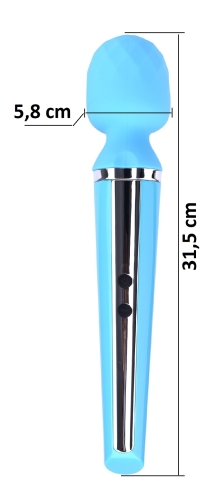 Вибромассажер пульсатор голубого цвета BOSS of TOYS Massager Genius - 5