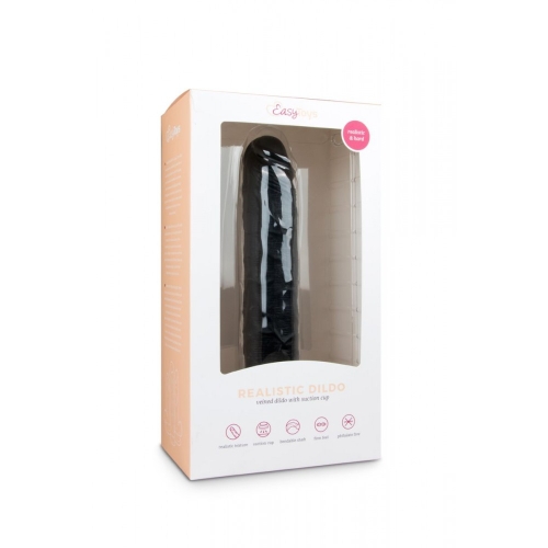 Фаллоимитатор реалистичный с присоской черный EasyToys Realistic Dildo 28,5 см - 4