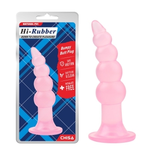 Анальный стимулятор на присоске розового цвета Chisa Bumpy Butt Plug