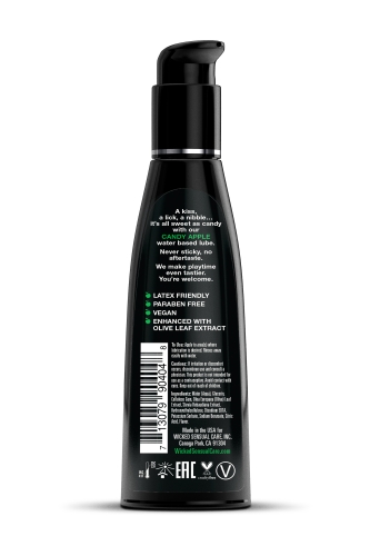 Оральний лубрикант на водній основі зі смаком яблука Wicked Sensual Care Аqua 120 мл - 2