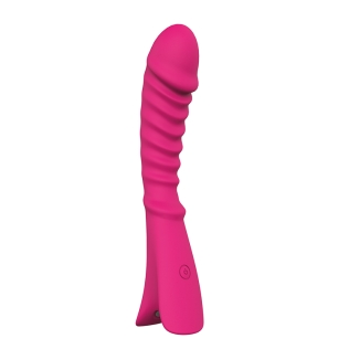 Вібратор реалістик з ребрами рожевого кольору Dream Toys VIBES OF LOVE NAUGHTY BARONESS