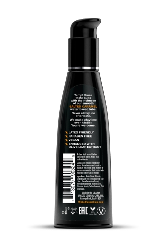 Оральний лубрикант на водній основі зі смаком карамелі Wicked Sensual Care Аqua 120 мл - 2