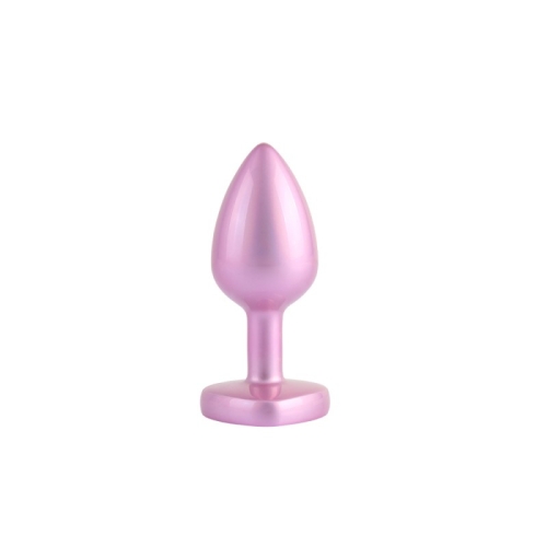 Анальна пробка із кристалом у формі серця рожева Chisa Heart Butt Plug розмір Small - 2