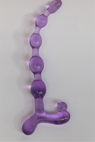 Анальная цепочка фиолетовая силиконовая Sexy Friend SF-70110 - 5