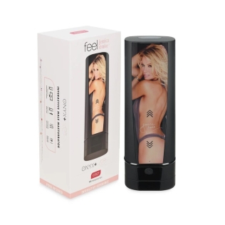 Мастурбатор автоматический для члена Kiiroo Onyx + Jessica Drake 10 сжимающихся колец, не надо двигать, теледильдоника