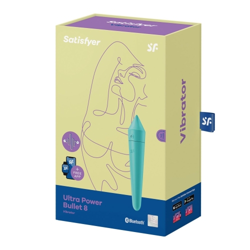 Вибратор для клитора зеленый Satisfyer Ultra Power Bullet 8 Turquoise - 6