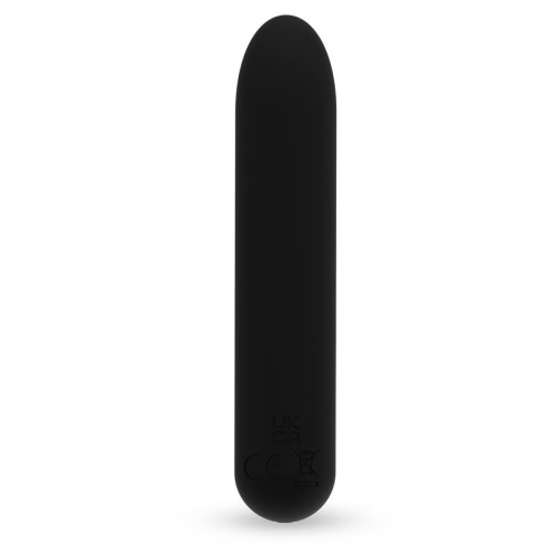 Віброкуля для клітора з рідкого силікону чорна з магнітом та USB-підключенням Tardenoche Teken - 3