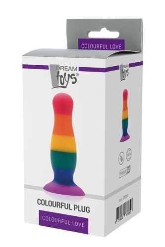 Райдужна пробка для анала COLOURFUL LOVE PLUG - 2