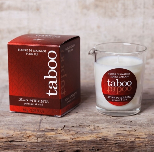 Масажна свічка для жінок з ароматом дикого лишайника Ruf Taboo Jeux Interdits 60 гр - 1