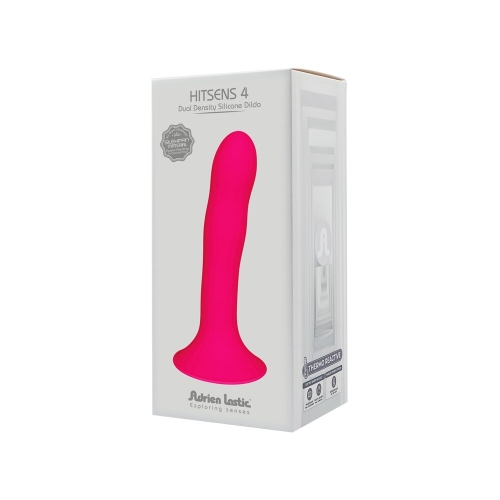 Дилдо с присоской подойдет как насадка для страпона розовый Adrien Lastic Hitsens 4 диаметр 3.7см, длина 17,8см - 6