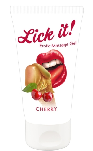 Оральний веганський лубрикант зі смаком та ароматом вишні Lick It! 50 мл - 3