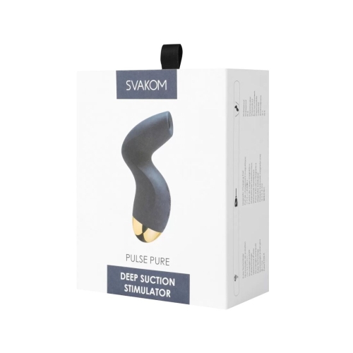 Вакуумний кліторальний стимулятор синього кольору Svakom Pulse Pure - 7