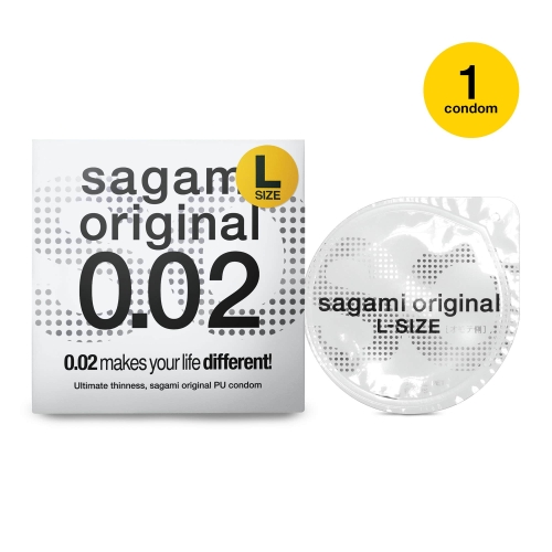 Полиуретановый презерватив Sagami Оriginal тонкие 0,02 1 шт размер L - 1