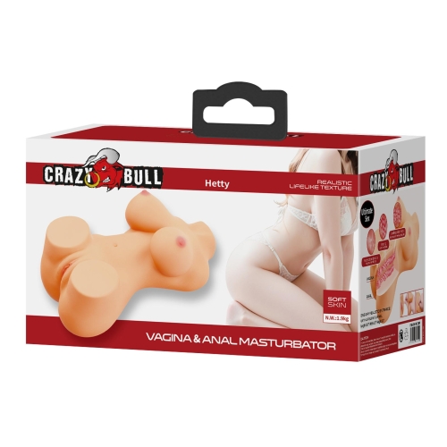 Мастурбатор торс с грудью вагина и анус телесного цвета LYBAILE Crazy Bull Hetty Vagina &amp;amp; Anal Masturbator - 11