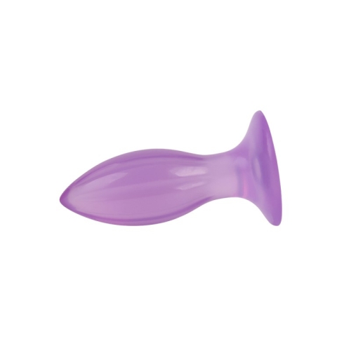Анальная пробка на присоске фиолетового цвета Chisa Butt Plug - 3