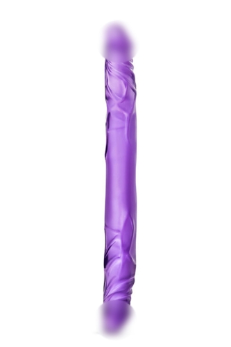 Двухсторонний фаллоимитатор реалистик фиолетовый B YOURS 18INCH - 1