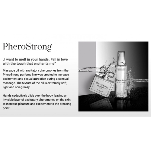 Масажне масло з збуджуючими феромонами для чоловіків PheroStrong Exclusive for Men Massage Oil 100мл - 2