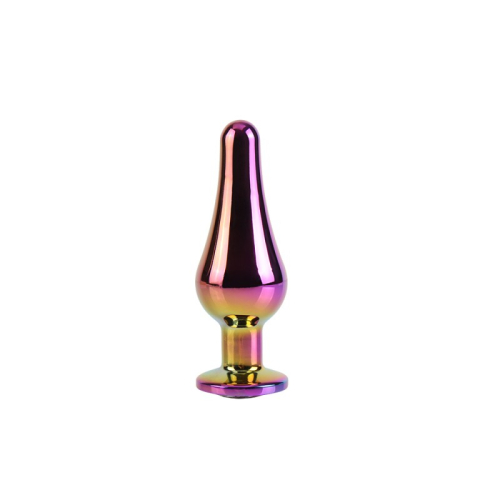 Анальна пробка із кристалом райдужного кольору Chisa Classic Butt Plug 3.7 - 2