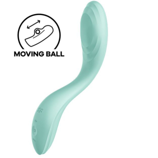 Вибратор для стимуляции зоны G с массажирующим шариком бирюзовый Satisfyer Rrrolling Pleasure