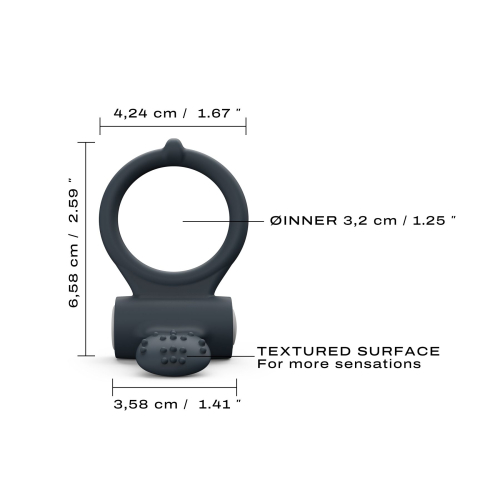 Эрекционное кольцо Marc Dorcel Power Clit Black V2 с вибрацией - 3