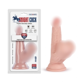 Фалоімітатор реалістичний на присосці тілесного кольору Vscnovelty Knight Cock 3D Triple Density Dildo 7.5