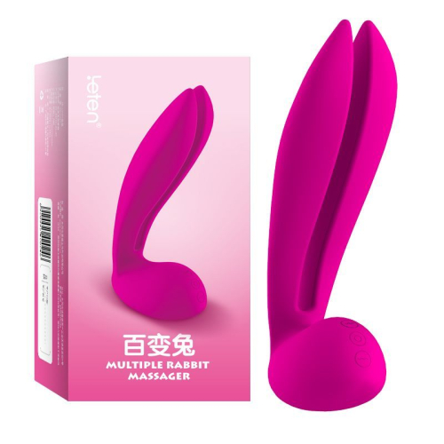 Вібратор-кролик силіконовий з гнучкими вушками Leten Multi Rabbit 7 режимів вібрації - 7